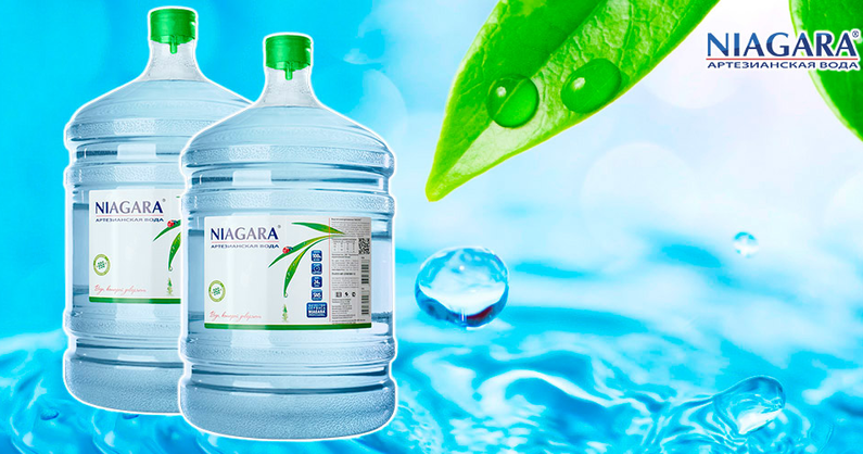Артезианская вода с доставкой, тара и кулер от компании «Ниагара».