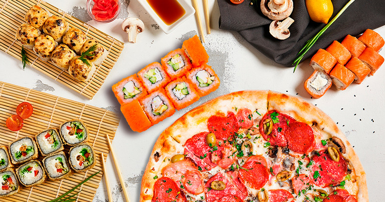 Сеть доставки еды «Аппетит»: наборы суши и пицца с бесплатной доставкой.
