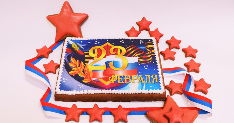 Торты и бенто-торты с фотопечатью ко Дню Защитника Отечества от кондитерской «Napoleon».