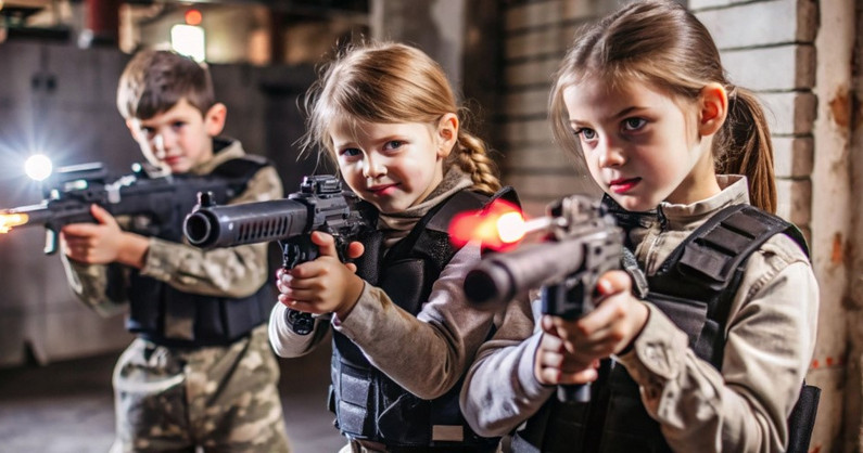 Игра в лазертаг от клуба «Арсенал».